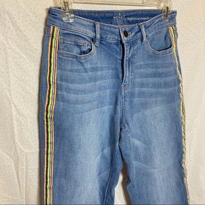 New York and Company Rainbow Stripe Jean